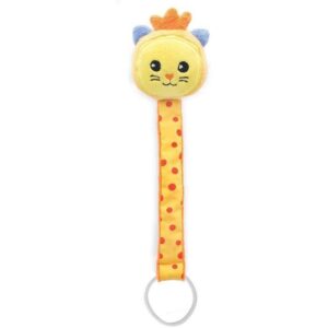 DODIE ATTACHE SUCETTE DOUDOU ROUGE ORANGE CHAT