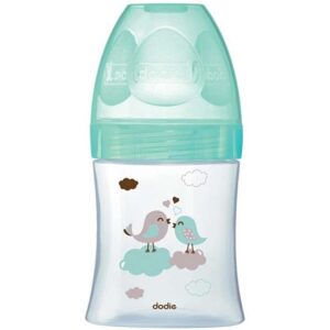 DODIE BIBERON ANTI COLIQUE TETINE RONDE 3 VITESSES 150 ML VERRE 0-6 MOIS