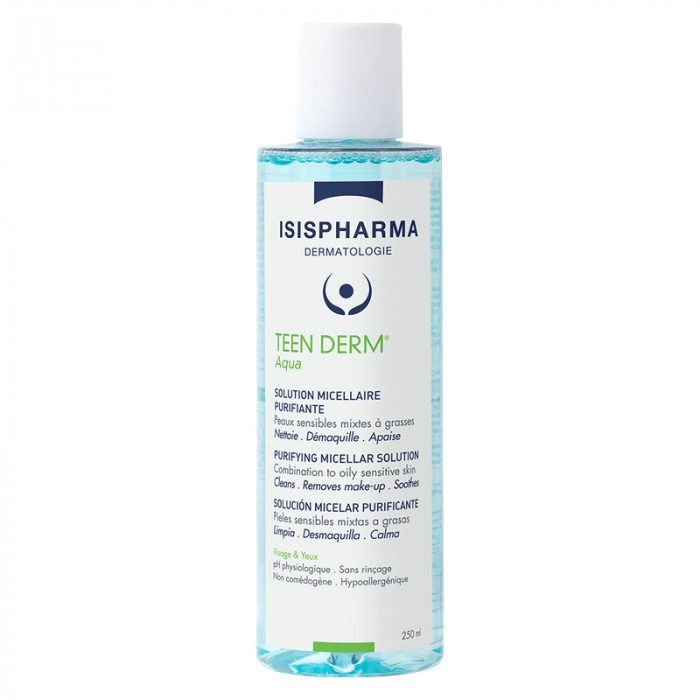ISISPHARMA TEEN DERM AQUA SOLUTION MICELLAIRE DEMAQUILLANTE PURIFIANTE 250 ML