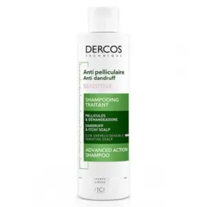 Vichy Dercos Shampoing Traitant Anti-Pelliculaire Sensitive Cuir Chevelu Sensible | 200ml