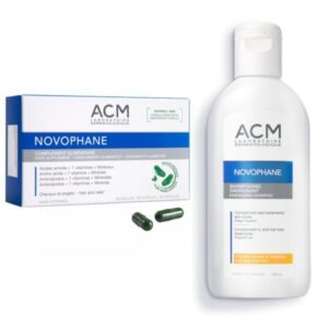 ACM Novophane Ongles et Cheveux 60 gélules avec Shampooing Énergisant offert – Complément capillaire et ongles – Parapharmacie Kénitra Maroc