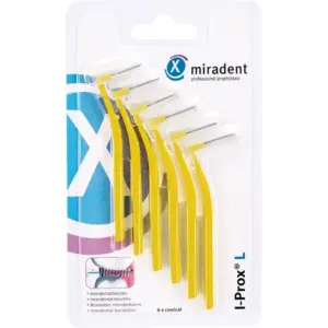 Miradent I-Prox L brossette interdentaire verte, accessoire pour nettoyage précis entre les dents, disponible en parapharmacie Kénitra