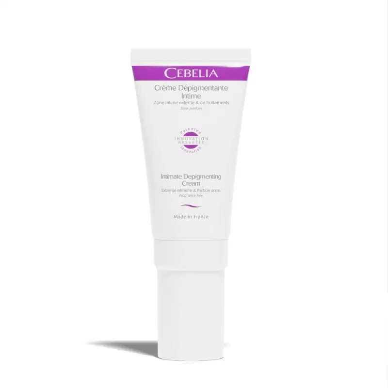 cebelia-creme-depigmentant-intime-30ml Crème dépigmentante intime Cebelia 30 ml, spécialement formulée pour éclaircir et uniformiser le teint des zones sensibles, disponible en parapharmacie à Kénitra et parapharmacie en ligne.