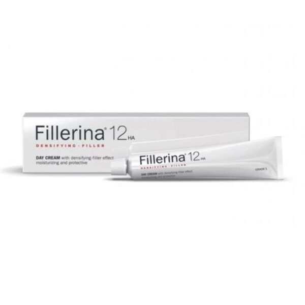 Fillerina 12 HA Crème de Jour Densifying Filler Degré 5, soin anti-âge pour rides marquées et perte de volume, disponible à Kénitra