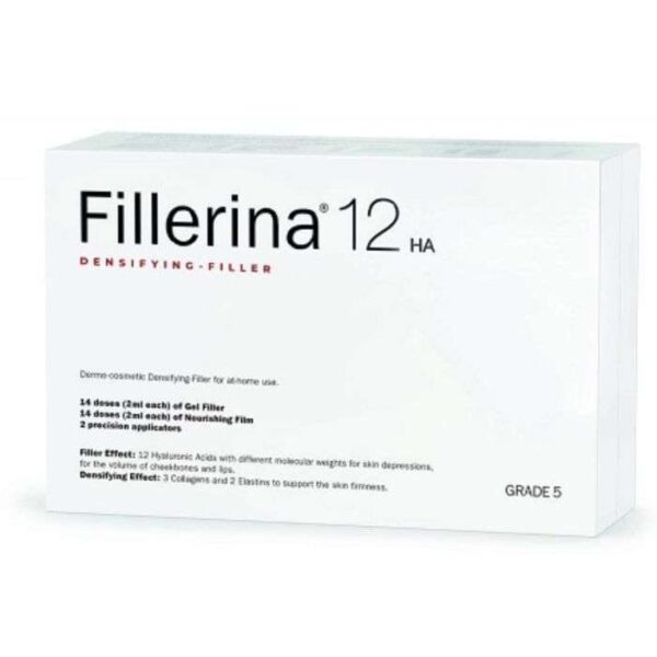 Fillerina 12 HA Dermo-Cosmetic Densifying Filler Degré 5, traitement anti-âge à domicile pour rides profondes, disponible à Kénitra