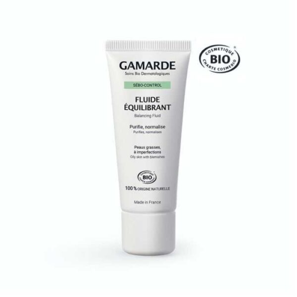 Gamarde Fluide Équilibrant 40 g, soin hydratant et régulateur pour peaux mixtes à grasses, texture légère, disponible à Kénitra au Maroc