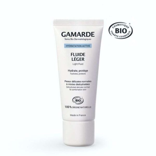 Gamarde Fluide Hydratant Léger 40 g, soin quotidien pour hydrater les peaux normales à mixtes, texture légère, disponible à Kénitra au Maroc