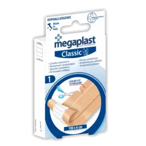 Megaplast Classiques bandes à découper boîte 1, pansements adhésifs pour soins des petites blessures, disponibles en parapharmacie Kénitra
