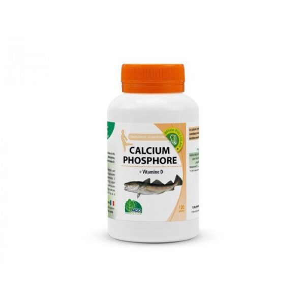 MGD Calcium Phosphore Vitamine D 520 mg 120 gélules, complément pour renforcer les os et favoriser la santé osseuse, disponible à Kénitra