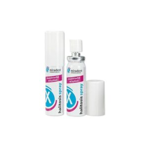 Miradent Halitosis Spray, spray buccal pour lutter contre la mauvaise haleine, fraîcheur longue durée, disponible en parapharmacie Kénitra