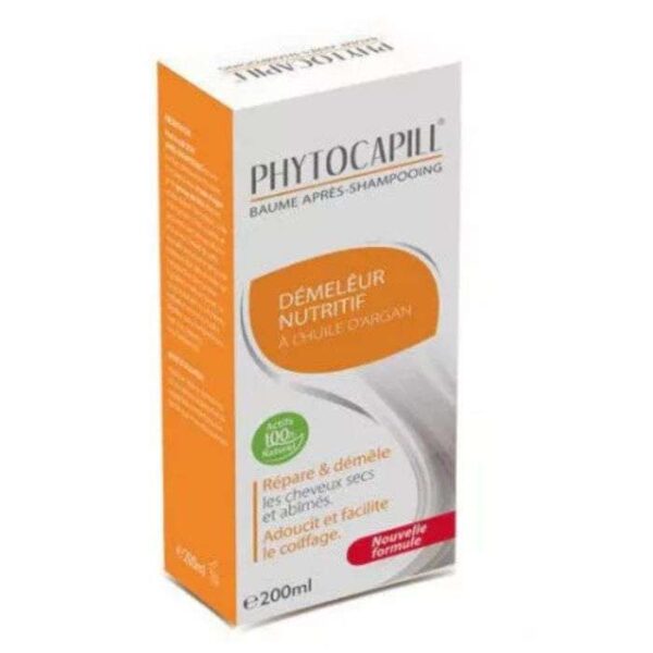 Phytocapill Démêleur Nutritif 200 ml, soin démêlant nourrissant pour cheveux secs et abîmés, facilite le coiffage, disponible à Kénitra Maroc