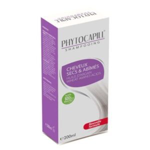 Phytocapill Shampooing Cheveux Secs et Abîmés 200 ml, formule nourrissante et réparatrice, protège et hydrate, disponible à Kénitra Maroc