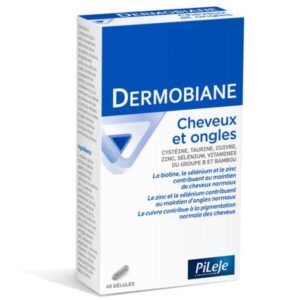 Pileje Dermobiane Cheveux et Ongles 40 gélules, complément pour renforcer et embellir cheveux et ongles, disponible en parapharmacie Kénitra