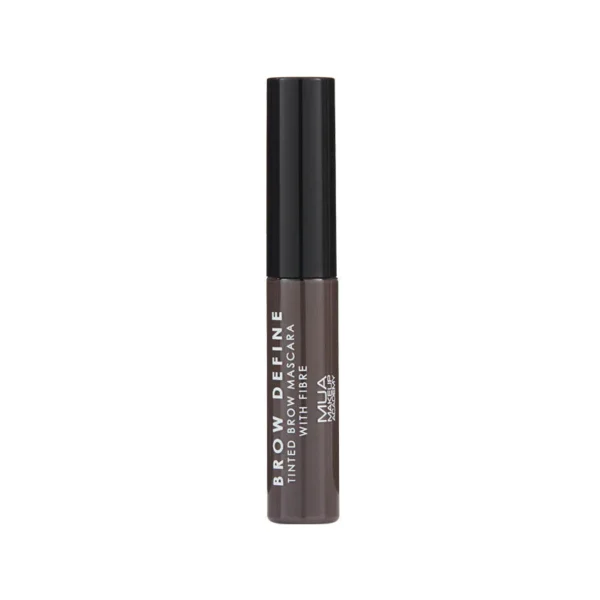 Mascara sourcils teinté MUA Brow Define avec fibres, pour un effet naturel, densifiant et structurant, disponible en parapharmacie à Kénitra et parapharmacie en ligne.