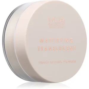 Poudre libre fixante MUA Professional Mattifying Translucent, matifie le teint tout en fixant le maquillage pour une tenue longue durée, disponible en parapharmacie à Kénitra et parapharmacie en ligne.