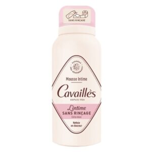 Mousse intime Rogé Cavaillès extra douce 100 ml, sans rinçage, soin hygiène intime doux et respectueux, disponible en parapharmacie à Kénitra et parapharmacie en ligne.