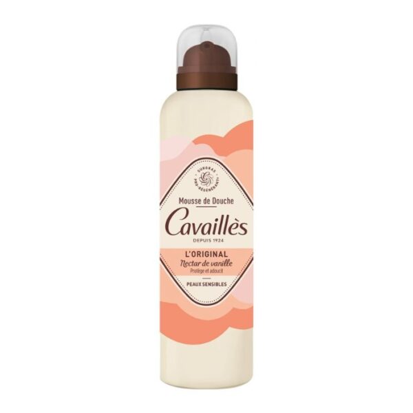 Mousse de douche Rogé Cavaillès Original Nectar de Vanille 200 ml, nettoyant doux avec parfum gourmand de vanille, hydratant pour peau sensible, disponible en parapharmacie à Kénitra et parapharmacie en ligne.