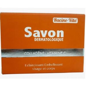 Savon Racine Vita au collagène et vitamine C, nettoie et éclaire la peau tout en apportant fermeté, disponible en parapharmacie à Kénitra et parapharmacie en ligne.