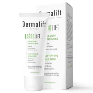 Émulsion matifiante Dermalift Sebolift 40 ml, soin visage pour peaux grasses, disponible en parapharmacie Kénitra et parapharmacie en ligne.