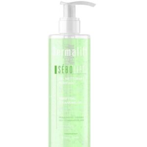 Gel purifiant Dermalift Sebolift 500 ml, nettoyant visage pour peaux grasses, disponible en parapharmacie Kénitra et parapharmacie en ligne.