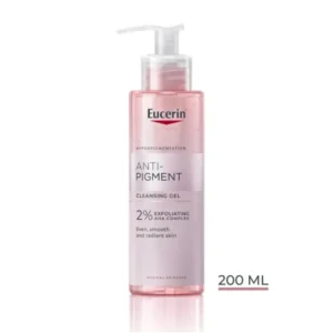 Gel nettoyant Eucerin Anti-Pigment, soin purifiant pour peau à taches, disponible en parapharmacie Kénitra et parapharmacie en ligne.