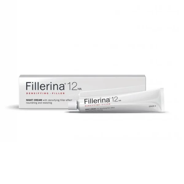 Crème de nuit Fillerina 12 HA Grade 4 – soin densifiant anti-âge 50 ml, disponible en parapharmacie Kénitra et parapharmacie en ligne.