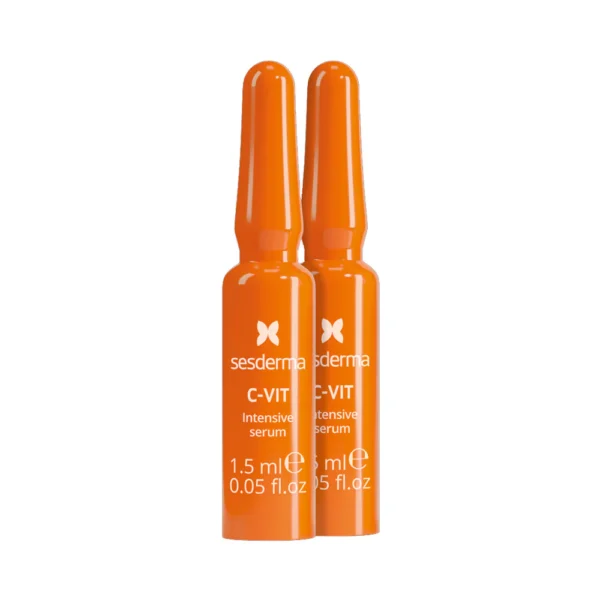 Sesderma C-Vit Intensive Sérum, 10 ampoules de 1.5 ml, soin anti-oxydant et éclaircissant, disponible en parapharmacie Kénitra et parapharmacie en ligne.