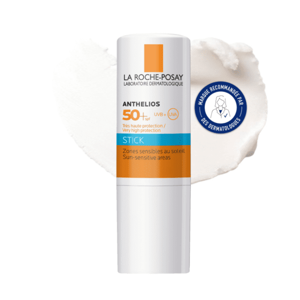 Stick solaire La Roche-Posay Anthelios Zones Sensibles SPF50+ – protection ciblée pour zones sensibles, disponible en parapharmacie à Kénitra