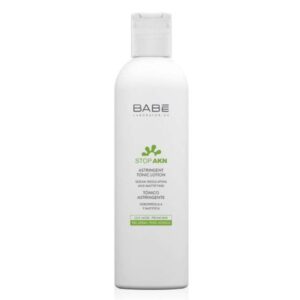 Lotion tonique astringente Babé Stop Akn 250 ml – nettoie et resserre les pores, disponible en parapharmacie à Kénitra
