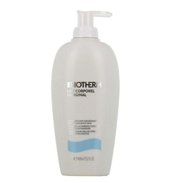 Lait hydratant pour le corps Biotherm 400 ml – soin nourrissant pour peau sèche, disponible en parapharmacie à Kénitra