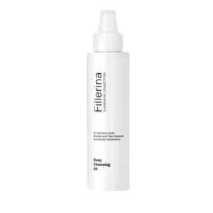 Huile démaquillante Fillerina Deep Cleansing Oil 150 ml, soin nettoyant doux, disponible en parapharmacie Kénitra et parapharmacie en ligne.