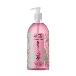 Gel douche surgras MKL Cosm’éthik Fleurs de Cerisier 1L – nettoyant doux pour peaux sensibles, disponible en parapharmacie à Kénitra