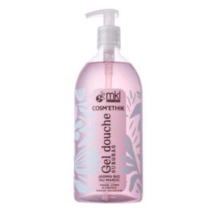 Gel douche surgras Jasmin Bio du Maroc 1L MKL – nettoyant doux pour peaux sensibles, disponible en parapharmacie à Kénitra