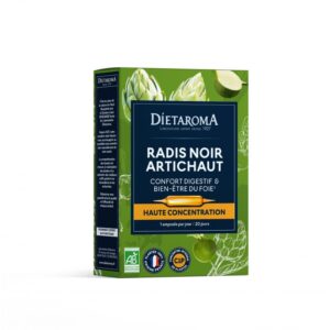DIETAROMA C.I.P. Radis noir et artichaut bio, complément naturel détoxifiant, 20 ampoules, disponible en parapharmacie à Kénitra et sur notre parapharmacie en ligne