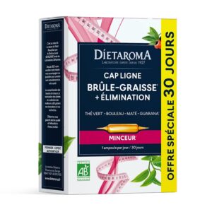 DIETAROMA CAPLIGNE Brûle Graisse + Élimination, complément naturel minceur, 30 ampoules, disponible en parapharmacie à Kénitra et sur notre parapharmacie en ligne