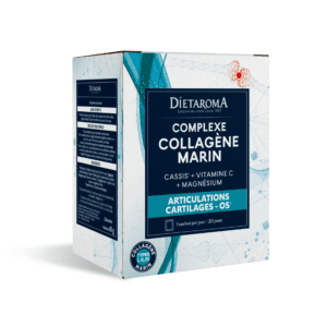 DIETAROMA Complexe Collagène Marin, complément nutritionnel en 20 sachets, disponible en parapharmacie à Kénitra et sur notre parapharmacie en ligne