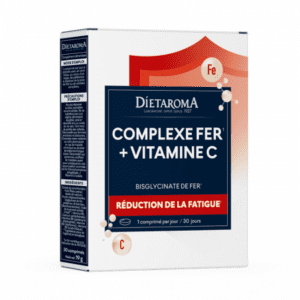 DIETAROMA Complexe Fer + Vitamine C, complément pour lutter contre la fatigue, 30 comprimés, disponible en parapharmacie à Kénitra et sur notre parapharmacie en ligne