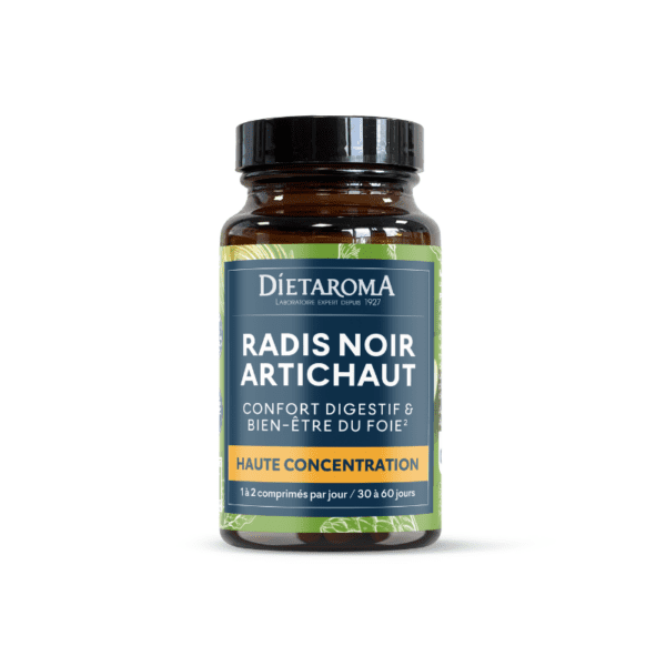 DIETAROMA C.I.P. Radis Noir et Artichaut, complément naturel détoxifiant, 60 comprimés, disponible en parapharmacie à Kénitra et sur notre parapharmacie en ligne