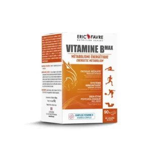 Eric Favre Vitamines B max, soutien du métabolisme énergétique, 90 comprimés, disponible en parapharmacie à Kénitra et sur notre parapharmacie en ligne