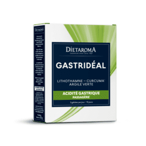 DIETAROMA GASTRIDÉAL, complément naturel contre l’acidité gastrique, 45 gélules, disponible en parapharmacie à Kénitra et sur notre parapharmacie en ligne
