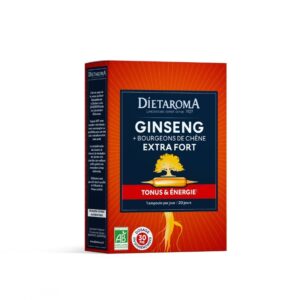 DIETAROMA Ginseng Extra Fort, complément tonique naturel, 20 ampoules, disponible en parapharmacie à Kénitra et sur notre parapharmacie en ligne