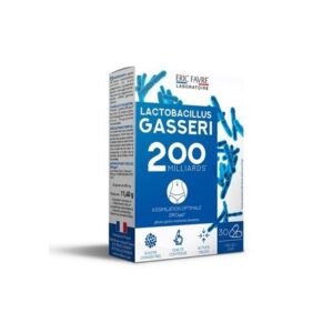 Eric Favre Lactobacillus Gasseri, probiotique pour le confort digestif et le contrôle du poids, 30 gélules, disponible en parapharmacie à Kénitra et sur notre parapharmacie en ligne