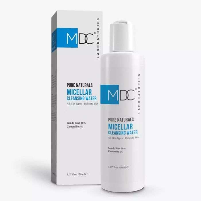 mdc-mdc-pure-naturals-eau-micellaire-nettoyante-150-ml-nettoyants-visage MDC Pure Naturals Eau Micellaire Nettoyante 150 ml, soin doux démaquillant et nettoyant pour tous types de peau, disponible en parapharmacie à Kénitra et sur notre parapharmacie en ligne
