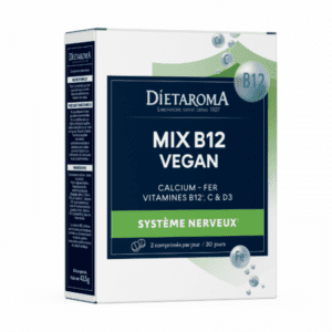 DIETAROMA MIX B12 VEGAN, complément en vitamine B12 pour végétariens et vegans, 60 comprimés, disponible en parapharmacie à Kénitra et sur notre parapharmacie en ligne