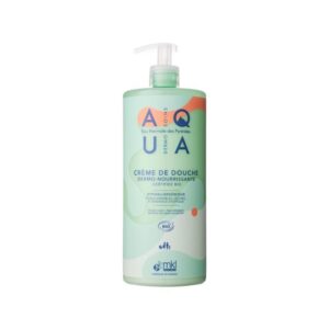 MKL AQUA Crème de Douche Dermo-Nourrissante 1 L, nettoyant onctueux enrichi en agents nourrissants pour les peaux sèches et sensibles, disponible en parapharmacie à Kénitra et sur notre parapharmacie en ligne