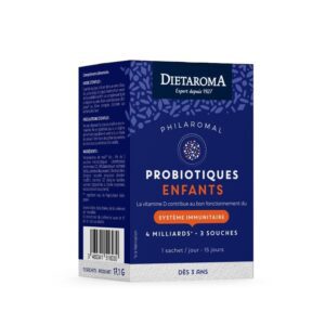 DIETAROMA Philaromal Enfant, complément naturel pour enfants, 15 sachets, disponible en parapharmacie à Kénitra et sur notre parapharmacie en ligne
