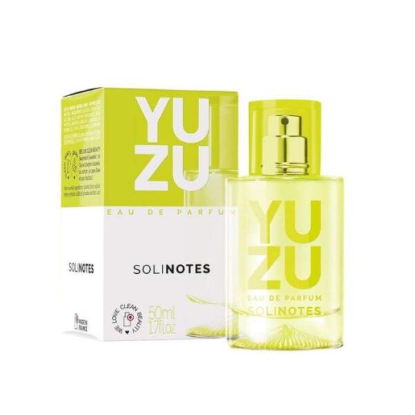 Solinotes Eau de Parfum Yuzu 50 ml, parfum frais et pétillant aux notes d'agrumes du yuzu, pour une fragrance vivifiante et énergisante, disponible en parapharmacie à Kénitra et sur notre parapharmacie en ligne