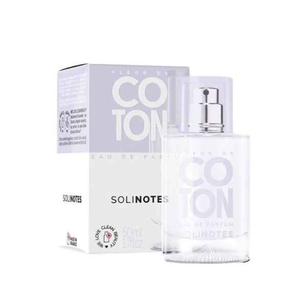 Eau de parfum Cotton Blossom 50ml Solinotes – parfum doux, floral et frais, disponible en parapharmacie à Kénitra