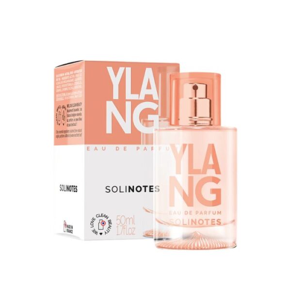 Solinotes Eau de Parfum Ylang 50 ml, parfum floral exotique aux notes d’ylang-ylang, pour une fragrance douce et envoûtante, disponible en parapharmacie à Kénitra et sur notre parapharmacie en ligne