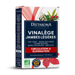 DIETAROMA Vinalège Circulation, complément naturel pour la circulation sanguine, 45 comprimés, disponible en parapharmacie à Kénitra et sur notre parapharmacie en ligne